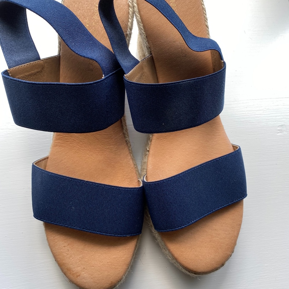 Isabella Espadrille Essential Spring Wedges - Navy